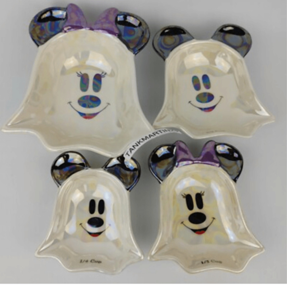 Disney MICKEY and MINNIE MOUSE Measuring Cups Hand Painted NWT